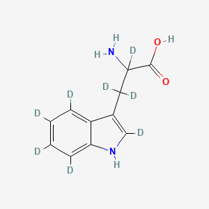 molecular formula C11H12N2O2 B12407333 DL-Tryptophan-d8 