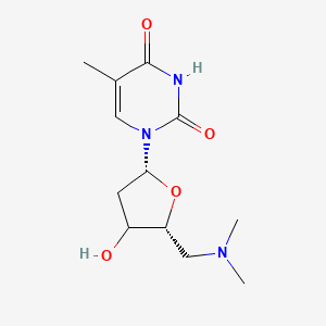molecular formula C12H19N3O4 B12407341 1-[(2R,5R)-5-[(dimethylamino)methyl]-4-hydroxyoxolan-2-yl]-5-methylpyrimidine-2,4-dione 