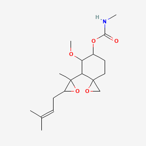 [5-methoxy-4-[2-methyl-3-(3-methylbut-2-enyl)oxiran-2-yl]-1-oxaspiro[2.5]octan-6-yl] N-methylcarbamate