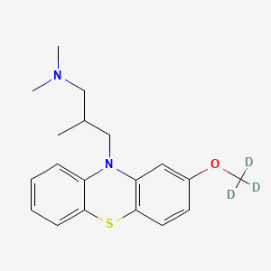 molecular formula C19H24N2OS B12407449 N,N,2-trimethyl-3-[2-(trideuteriomethoxy)phenothiazin-10-yl]propan-1-amine 