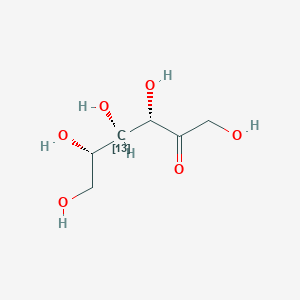 molecular formula C6H12O6 B12407458 (3S,4R,5S)-1,3,4,5,6-Pentahydroxyhexan-2-one-13C 
