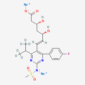 molecular formula C21H24FN3Na2O6S B12407538 N-Desmethyl Rosuvastatin-d6 (disodium) 