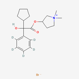 molecular formula C19H28BrNO3 B12407632 Glycopyrrolate-d5 (bromide) 