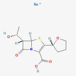 molecular formula C12H15NNaO5S B1240765 Faropenem sodium 