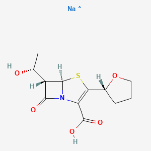 molecular formula C12H15NNaO5S B1240765 2-(2'-tetrahydrofuryl)-6-hydroxyethylpenem-3-carboxylate 