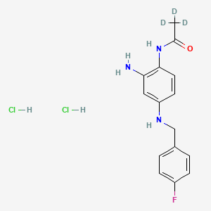 molecular formula C15H18Cl2FN3O B12407676 N-Acetyl Retigabine-d3 (dihydrochloride) 