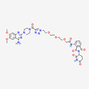 molecular formula C38H43N11O11 B12407785 alpha1A-AR Degrader 9c 