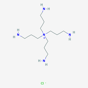 molecular formula C12H32ClN5 B1240779 Tetrakis(3-aminopropyl)azanium;chloride 