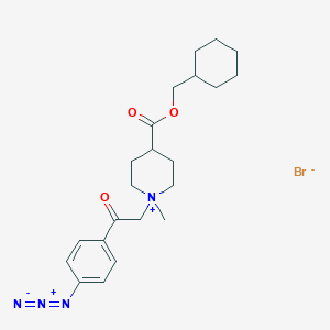 B124078 Cyclohexylmethyl-N-(4-azidophenacyl)-N-methylisonipecotate CAS No. 141376-32-1
