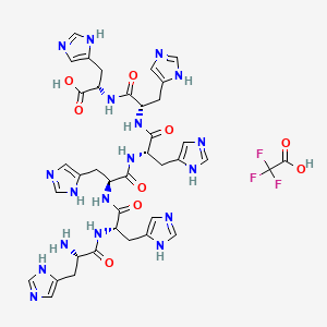 molecular formula C38H45F3N18O9 B12407955 Hexa-His TFA 