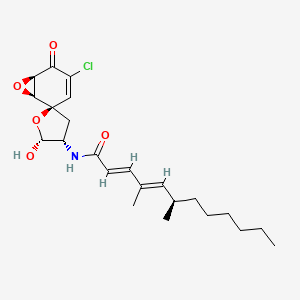 molecular formula C23H32ClNO5 B1240797 Aranochlor A 