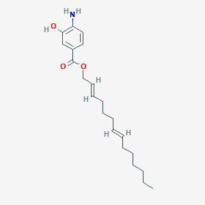 molecular formula C21H31NO3 B1240800 [(2E,7E)-十四碳二烯基] 4-氨基-3-羟基苯甲酸酯 