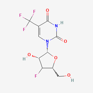 molecular formula C10H10F4N2O5 B12408052 1-[(2R,3R,5R)-4-fluoro-3-hydroxy-5-(hydroxymethyl)oxolan-2-yl]-5-(trifluoromethyl)pyrimidine-2,4-dione 