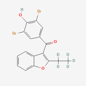 molecular formula C17H12Br2O3 B12408065 Benzbromarone-d5 