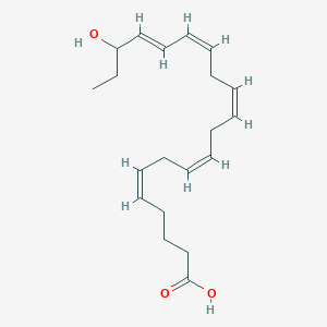 molecular formula C20H30O3 B124081 (+/-)-18-hydroxy-5Z,8Z,11Z,14Z,16E-eicosapentaenoic acid CAS No. 141110-17-0
