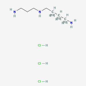 molecular formula C7H22Cl3N3 B12408102 Spermidine-13C4 (hydrochloride) 