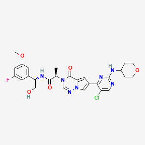 molecular formula C27H29ClFN7O5 B12408116 ERK1/2 inhibitor 6 