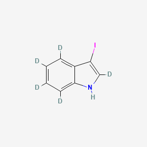 molecular formula C8H6IN B12408138 3-Iodoindole-d5 