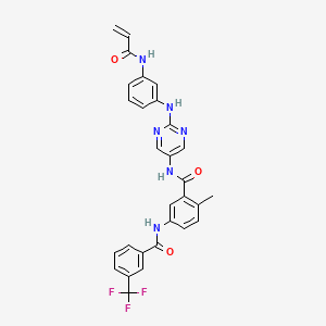 molecular formula C29H23F3N6O3 B12408170 Blk-IN-1 CAS No. 1431727-00-2