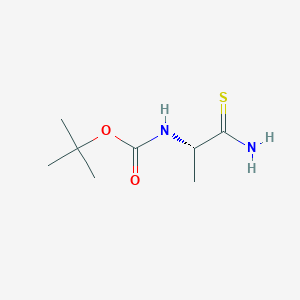 molecular formula C8H16N2O2S B124082 (S)-2-(tert-Butoxycarbonylamino)propanethioamide CAS No. 141041-86-3