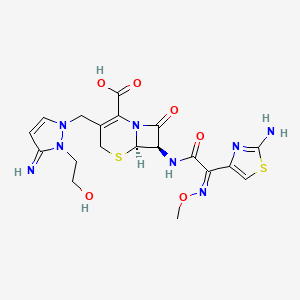molecular formula C19H22N8O6S2 B1240829 Cefoselisum 