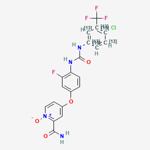 molecular formula C20H13ClF4N4O4 B12408498 Regorafenib N-oxide and N-desmethyl (M5)-13C6 