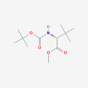 molecular formula C12H23NO4 B124085 (R)-2-[(tert-Butyloxycarbonyl)amino]-3,3-dimethylbutanoic acid methyl ester CAS No. 153960-35-1