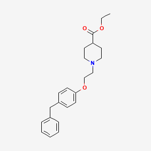 molecular formula C23H29NO3 B1240853 1-[2-(4-Benzyl-phenoxy)-ethyl]-piperidine-4-carboxylic acid ethyl ester 