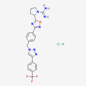 molecular formula C23H22ClF3N8O B12408658 SphK2-IN-1 