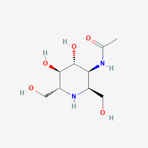 molecular formula C9H18N2O5 B12408692 N-[(2S,3S,4R,5R,6R)-4,5-dihydroxy-2,6-bis(hydroxymethyl)piperidin-3-yl]acetamide 