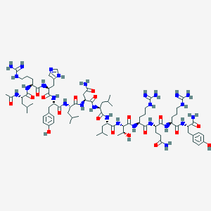 molecular formula C81H131N27O19 B124087 神经肽Y (24-36) 酰胺，N-乙酰-(亮(28,31))- CAS No. 155709-24-3