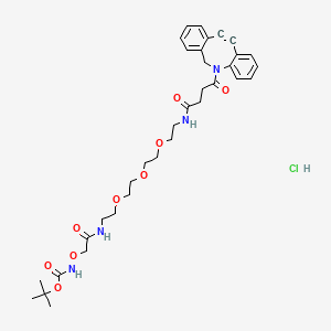 molecular formula C34H45ClN4O9 B12409288 DBCO-PEG3-oxyamine-Boc (hydrochloride) 