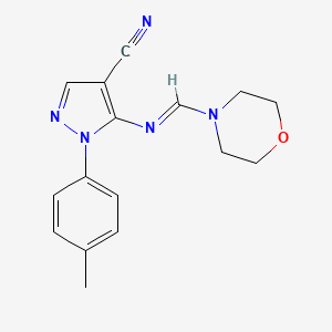 1-(4-methylphenyl)-5-[(4-morpholinylmethylene)amino]-1H-pyrazole-4-carbonitrile