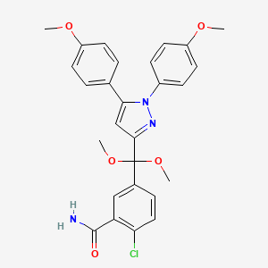 molecular formula C27H26ClN3O5 B1240944 ER-34122 CAS No. 179325-62-3