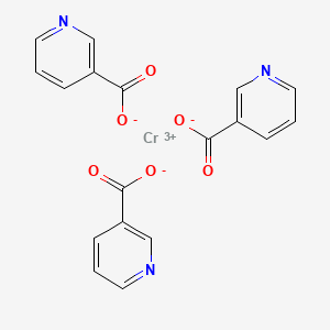 molecular formula C18H12CrN3O6 B1240946 Chromium nicotinate CAS No. 64452-96-6