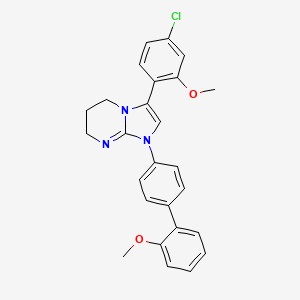 molecular formula C26H24ClN3O2 B12409505 3-(4-chloro-2-methoxyphenyl)-1-[4-(2-methoxyphenyl)phenyl]-6,7-dihydro-5H-imidazo[1,2-a]pyrimidine 