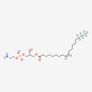 molecular formula C23H46NO7P B12409544 1-Oleoyl-2-hydroxy-sn-glycero-3-phosphatidylethanolamine-d7 