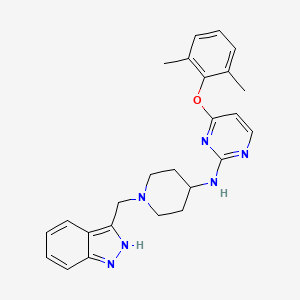 molecular formula C25H28N6O B12409552 HIV-1 inhibitor-33 