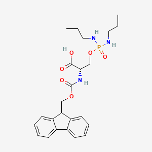 molecular formula C24H32N3O6P B12409824 Fmoc-Ser(PO(NHPr)2)-OH 