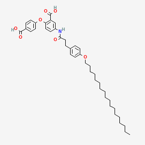 molecular formula C41H55NO7 B1240983 5-{3-[4-(Octadecyloxy)phenyl]propionylamino}-2,4'-oxydibenzoic acid 