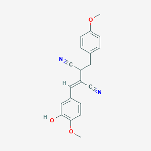 molecular formula C20H18N2O3 B1240990 (2Z)-2-(3-hydroxy-4-methoxybenzylidene)-3-(4-methoxybenzyl)butanedinitrile 