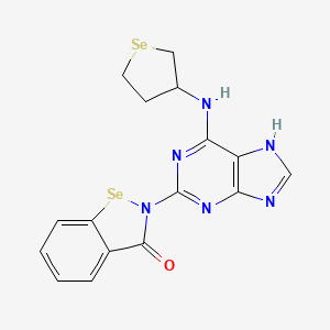 molecular formula C16H14N6OSe2 B12409972 Aurora A/PKC-IN-1 