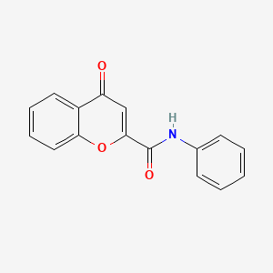 molecular formula C16H11NO3 B1240998 4-oxo-N-phenyl-4H-chromene-2-carboxamide 