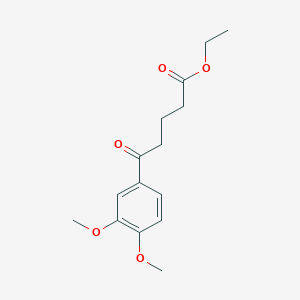 molecular formula C15H20O5 B012410 Ethyl 5-(3,4-dimethoxyphenyl)-5-oxopentanoate CAS No. 101499-71-2