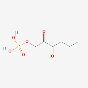 molecular formula C6H11O6P B124100 2,3-Diketo-1-phosphohexane CAS No. 151169-48-1