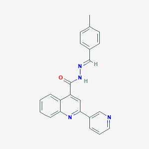 N-[(E)-(4-methylphenyl)methylideneamino]-2-pyridin-3-ylquinoline-4-carboxamide