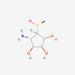 molecular formula C6H13NO4S B1241009 (1R,2R,3R,4S,5R)-4-amino-5-[(R)-methylsulfinyl]cyclopentane-1,2,3-triol 