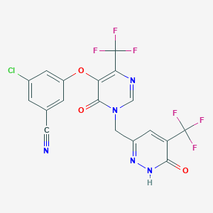 molecular formula C18H8ClF6N5O3 B12410255 Ulonivirine CAS No. 1591823-76-5