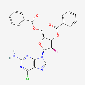 2-Amino-6-chloropurine-9-beta-d-(2'-deoxy-3',5'-di-o-benzoyl-2'-fluoro)arabinoriboside