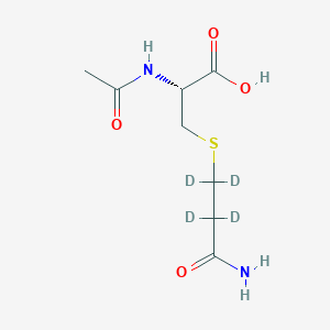 molecular formula C8H14N2O4S B12410575 N-Acetyl-S-(carbamoylethyl)-L-cysteine-d4 